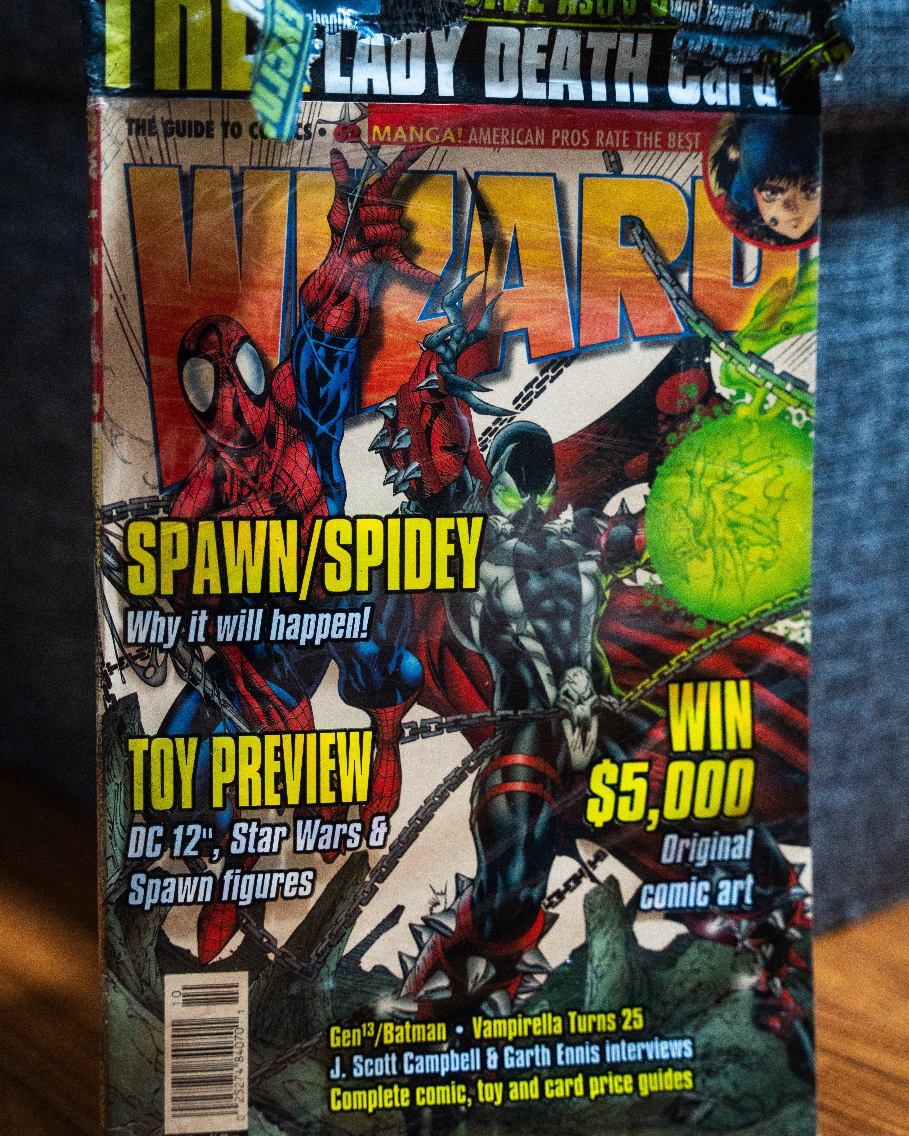 Wizard Magazine #62 Spider-Man & Spawn Cover